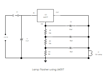Lamp Flasher Using LM317