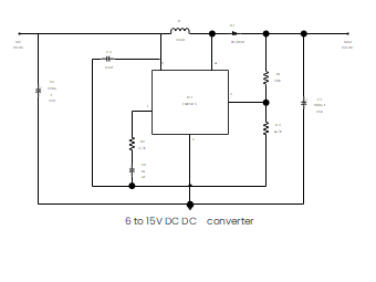 6 Volt DC to 15 Volt DC Converter Circuit Diagram