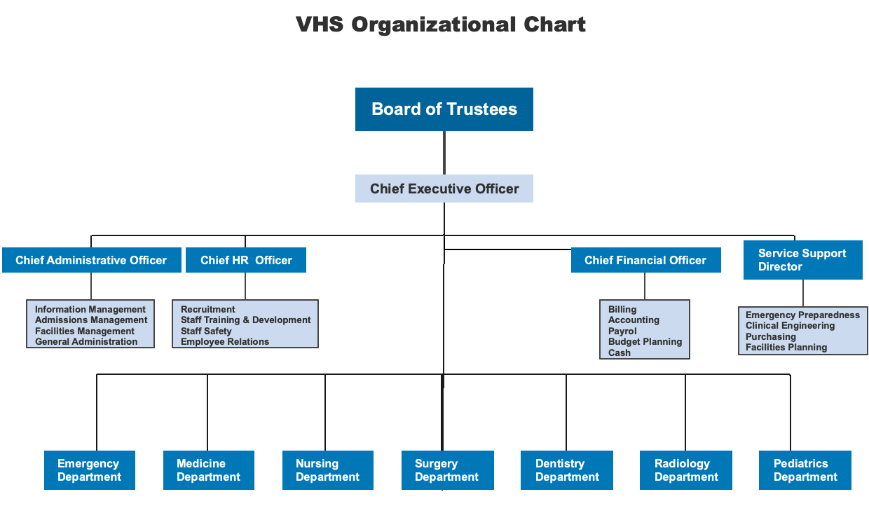 VHS Organizational Chart