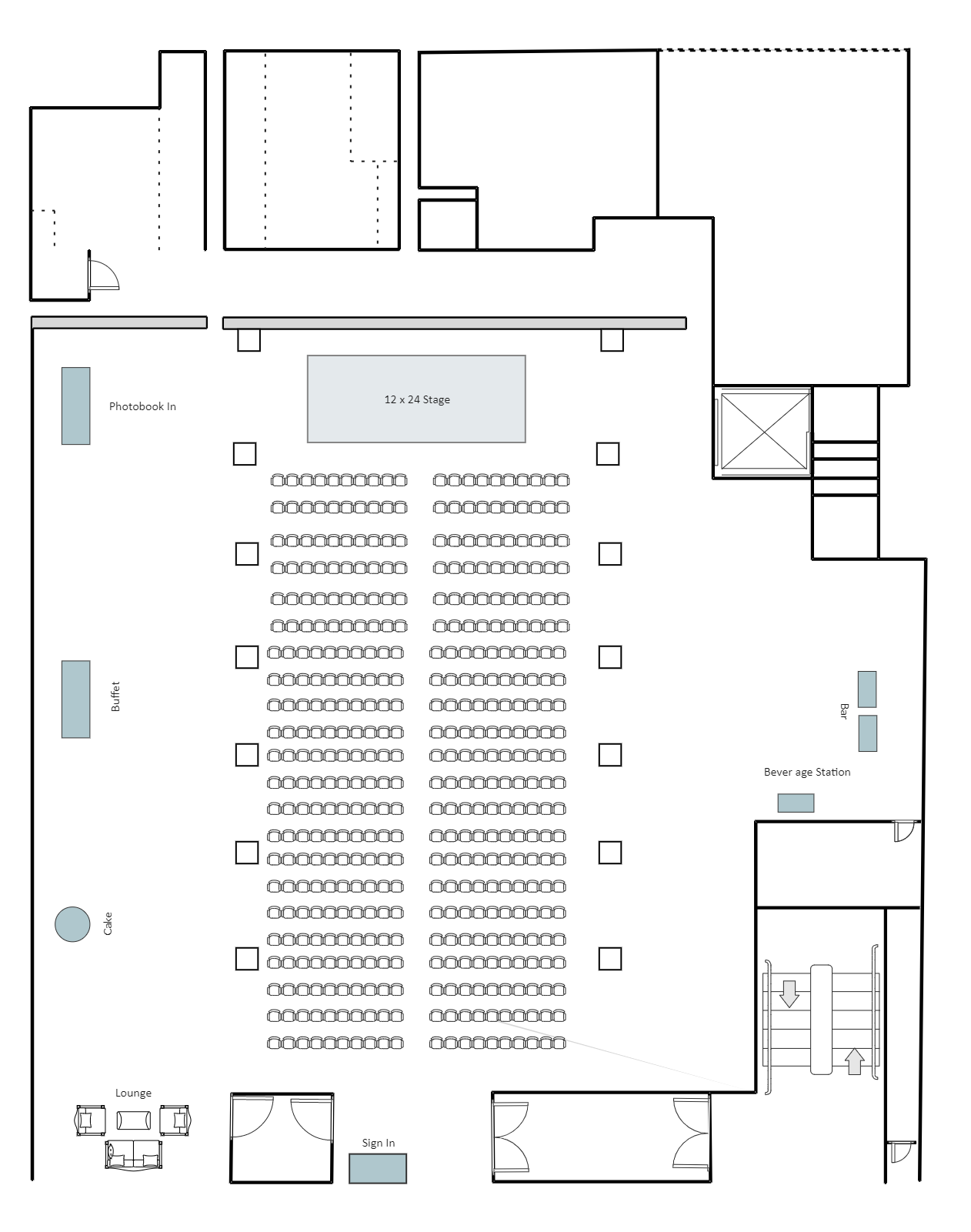 Conference Room Seating Plan | EdrawMax Template