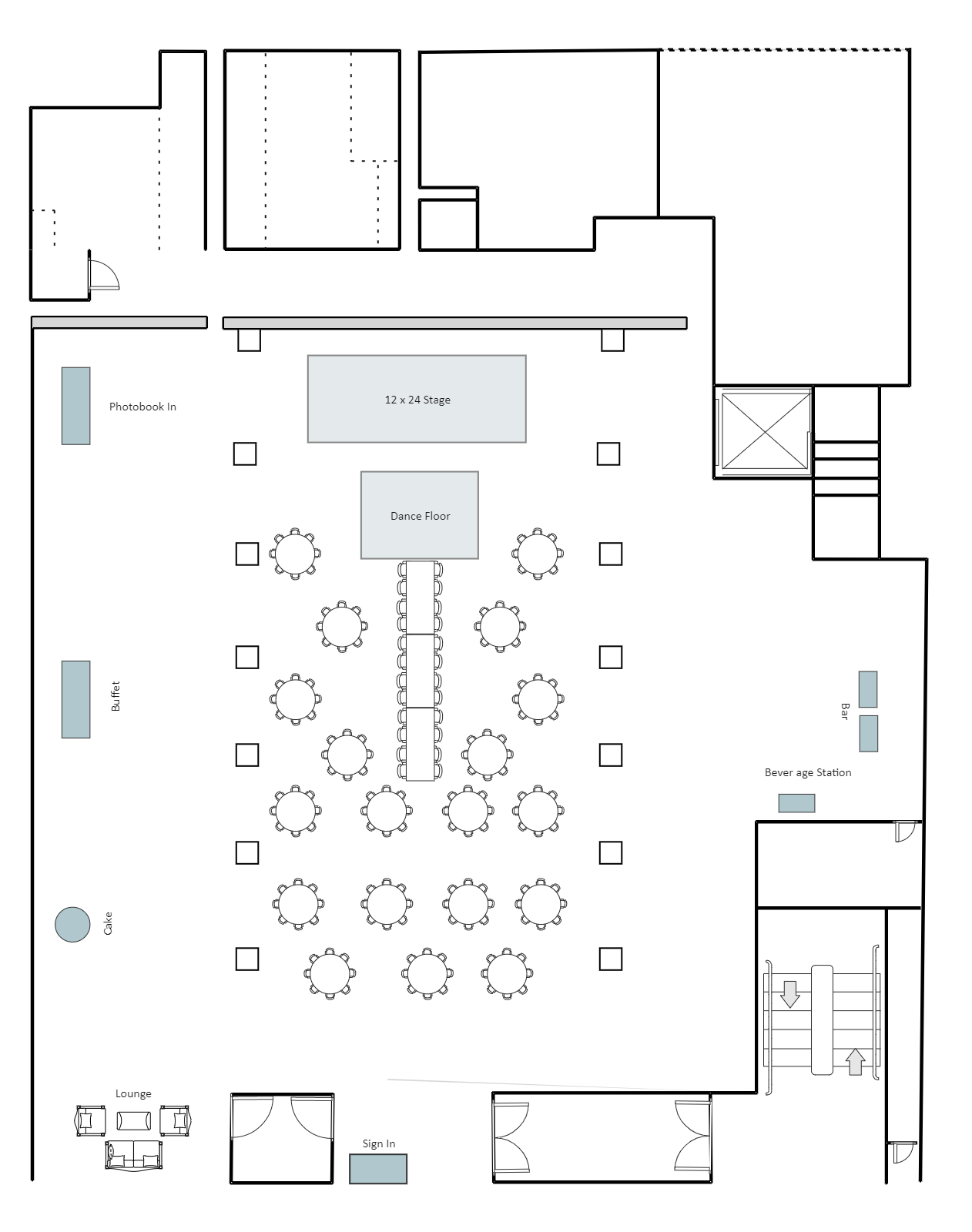 seating plan for main hall