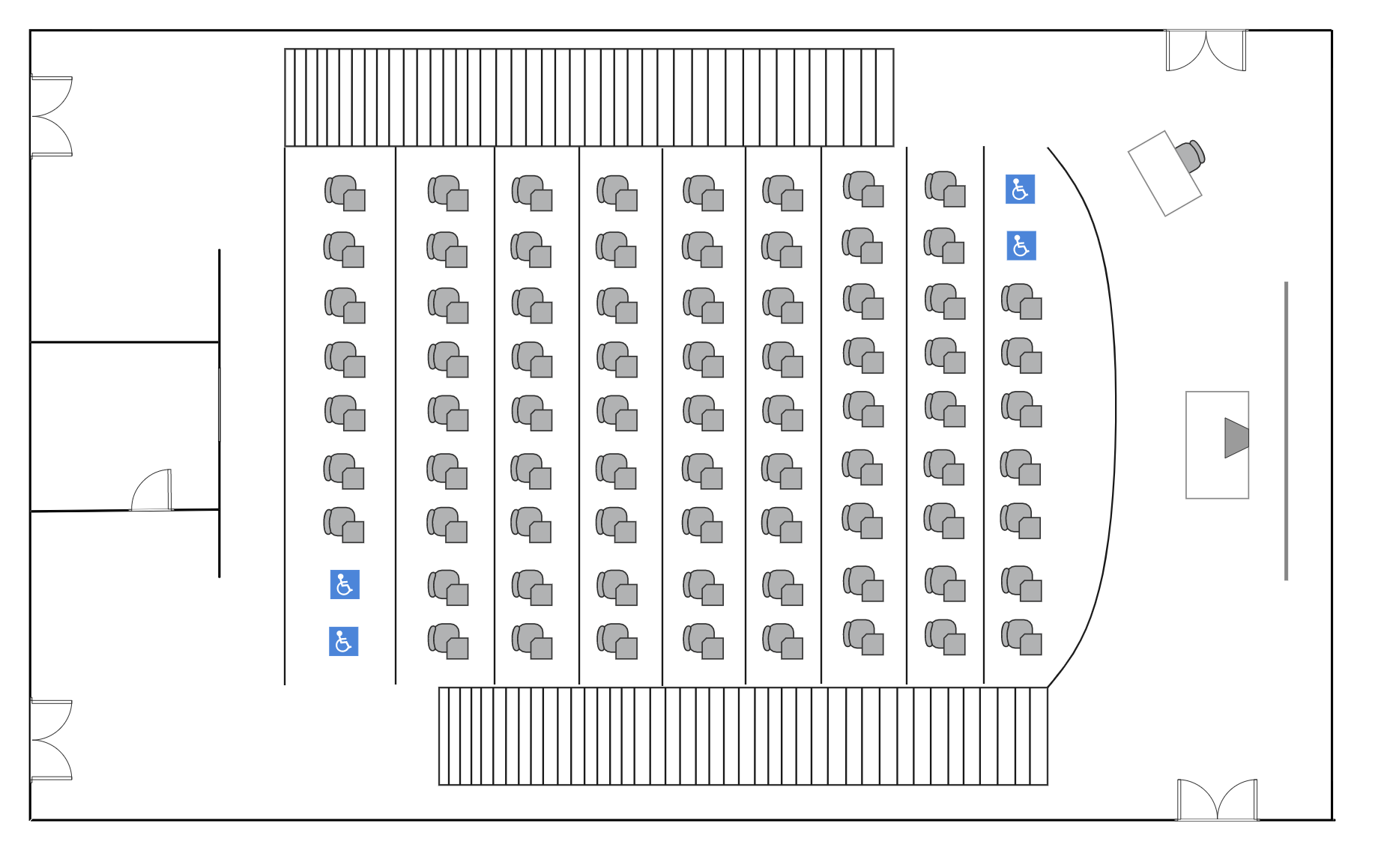 Lecture Hall Seating Plan | EdrawMax Template