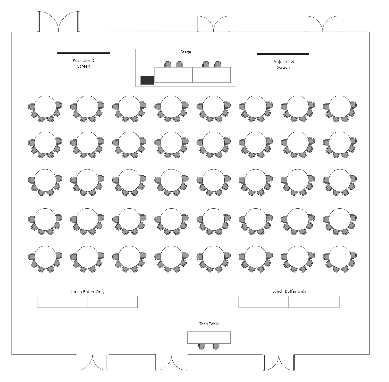 Round Table Seating Plan | EdrawMax Template