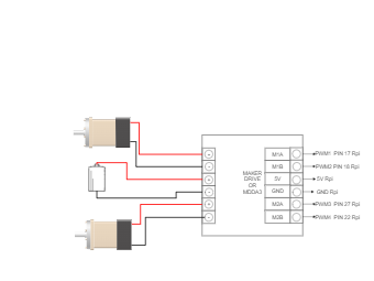 制造商驱动电机与RPI电气平面图的连接