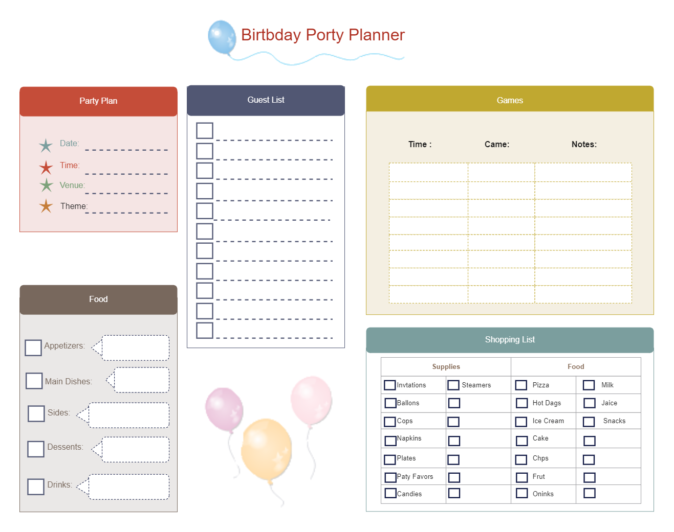 Birthday Party Planner
