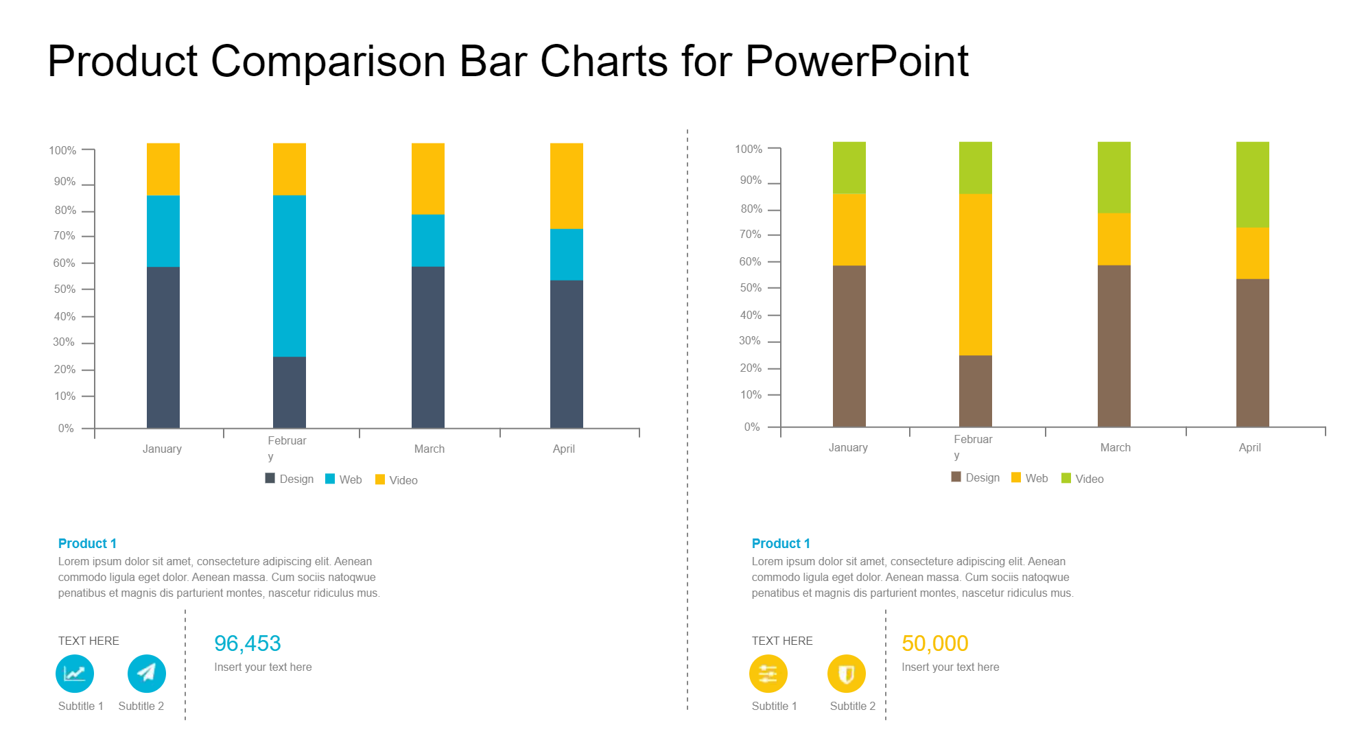 Product Comparison Bar Chart Templates