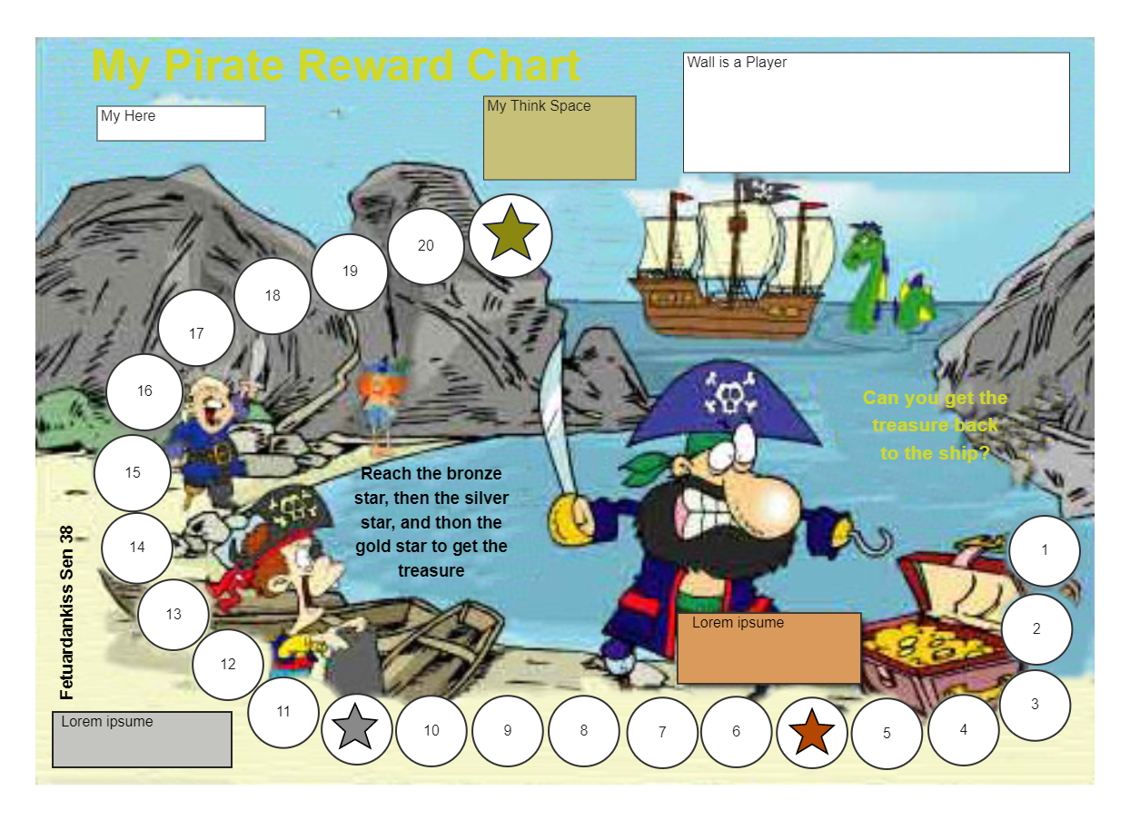 Pirate Reward Chart Package Templates