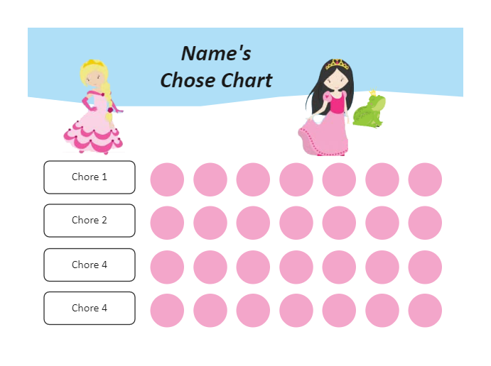 Reward Chart Diagrams For Girls