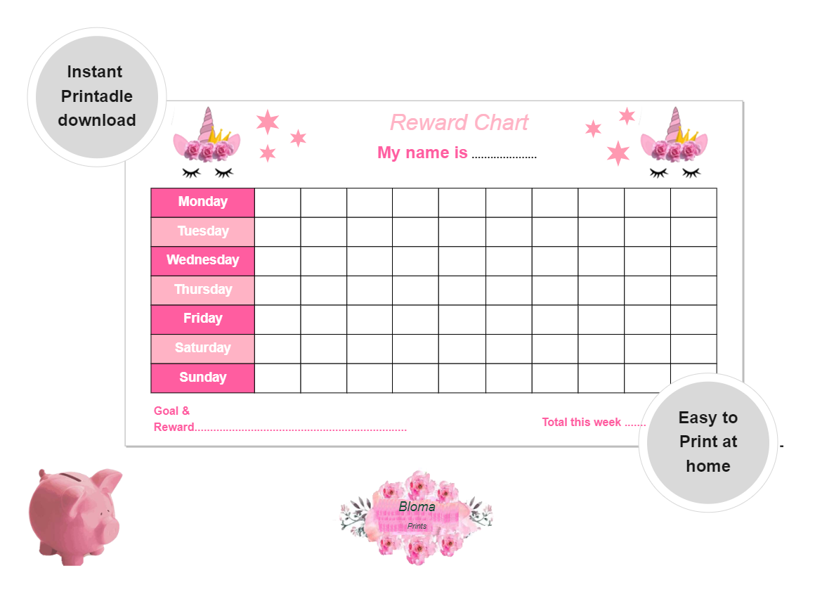 Reward Chart For Girls