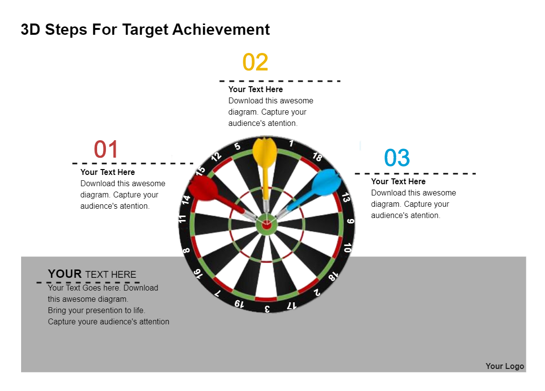Business Target Achievement Diagram Template