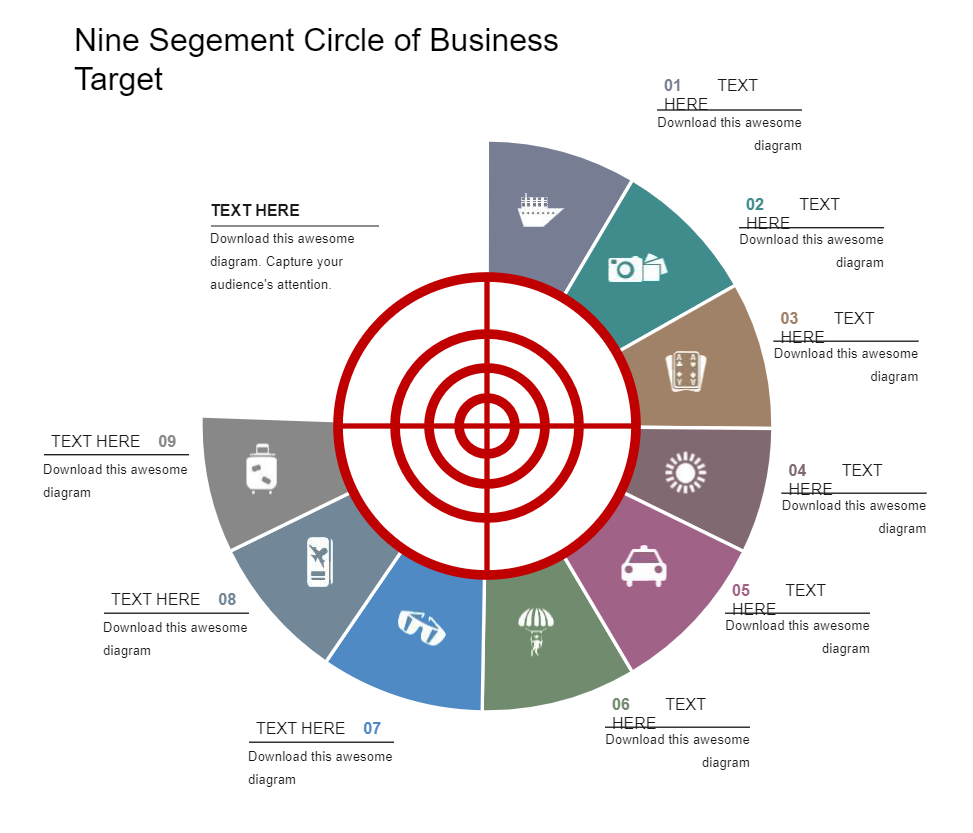 Business Target Flat PowerPoint Design
