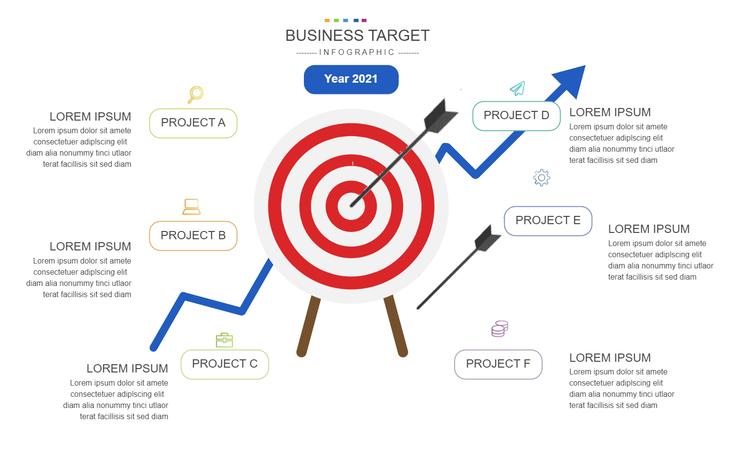 Business Target Infographic Diagram Online Templates
