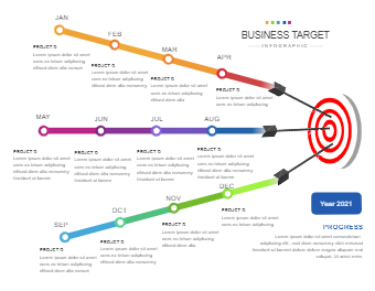 Business Target Infographic Diagram