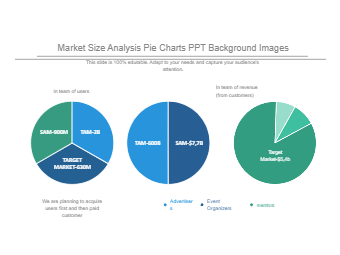 Market Size Analysis Pie Chart Target Diagram