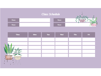 Aesthetic Schedule Template Online