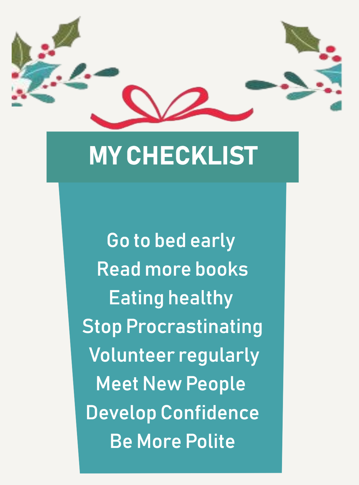Blue New Year Plan Checklist Template