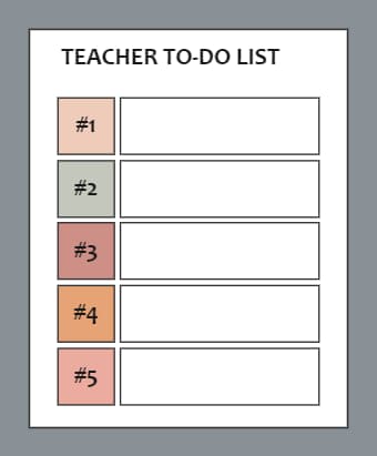 Teacher To Do List
