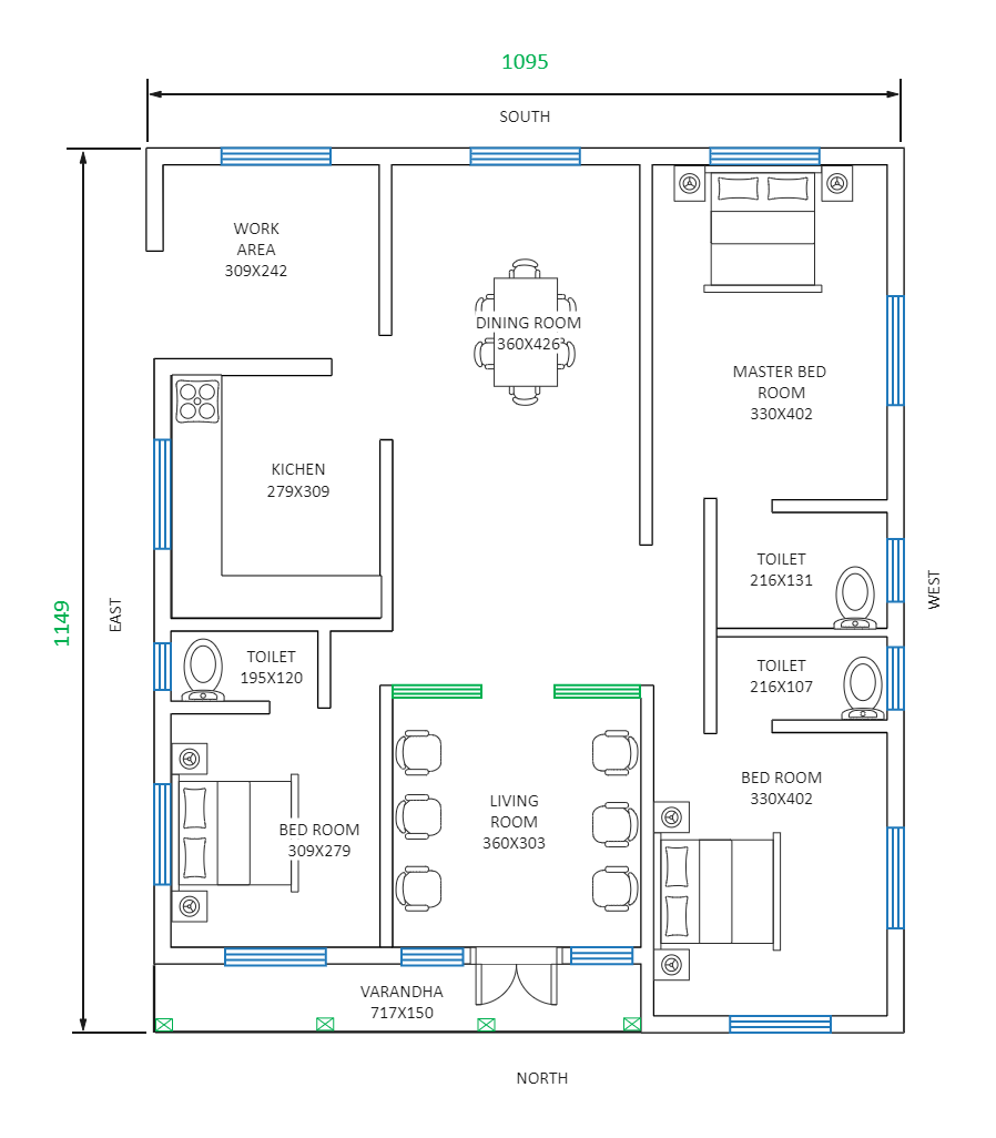 Low Budget Modern Bedroom House Plan