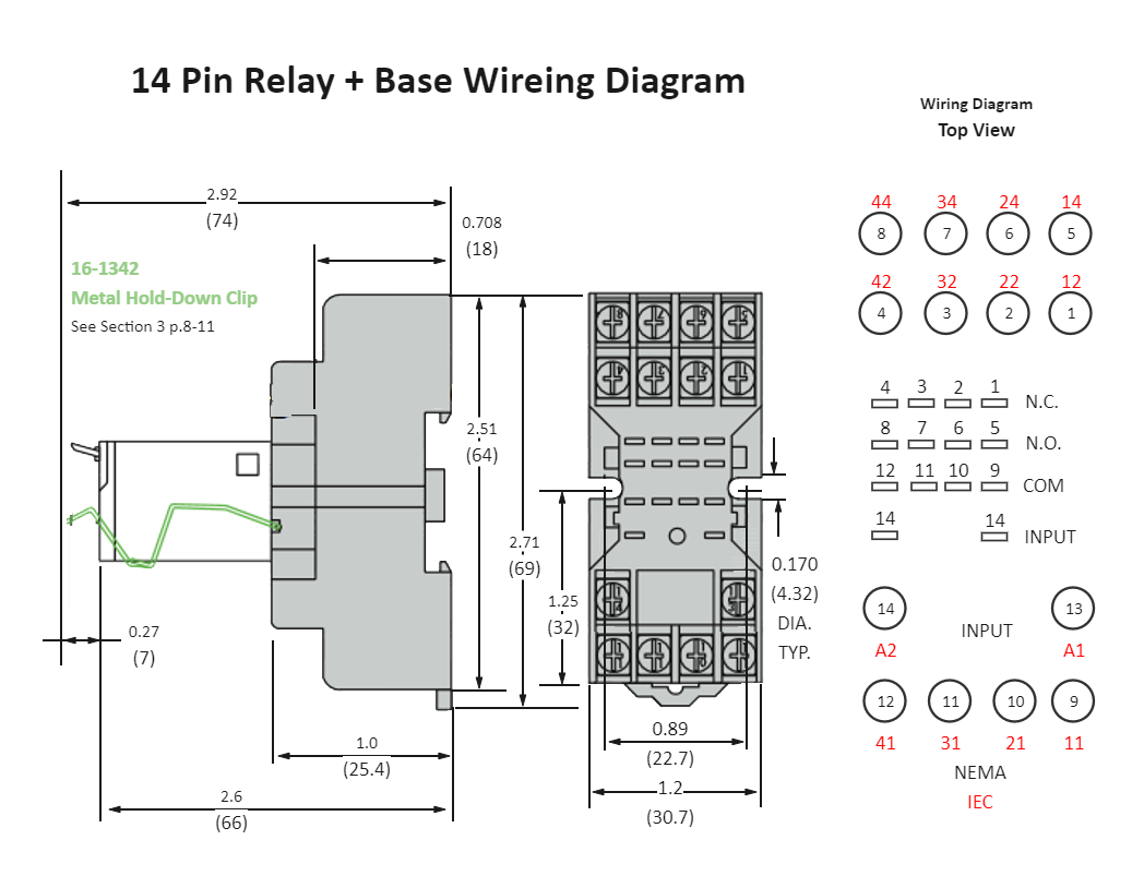 14 Pin Relay Wiring Diagram