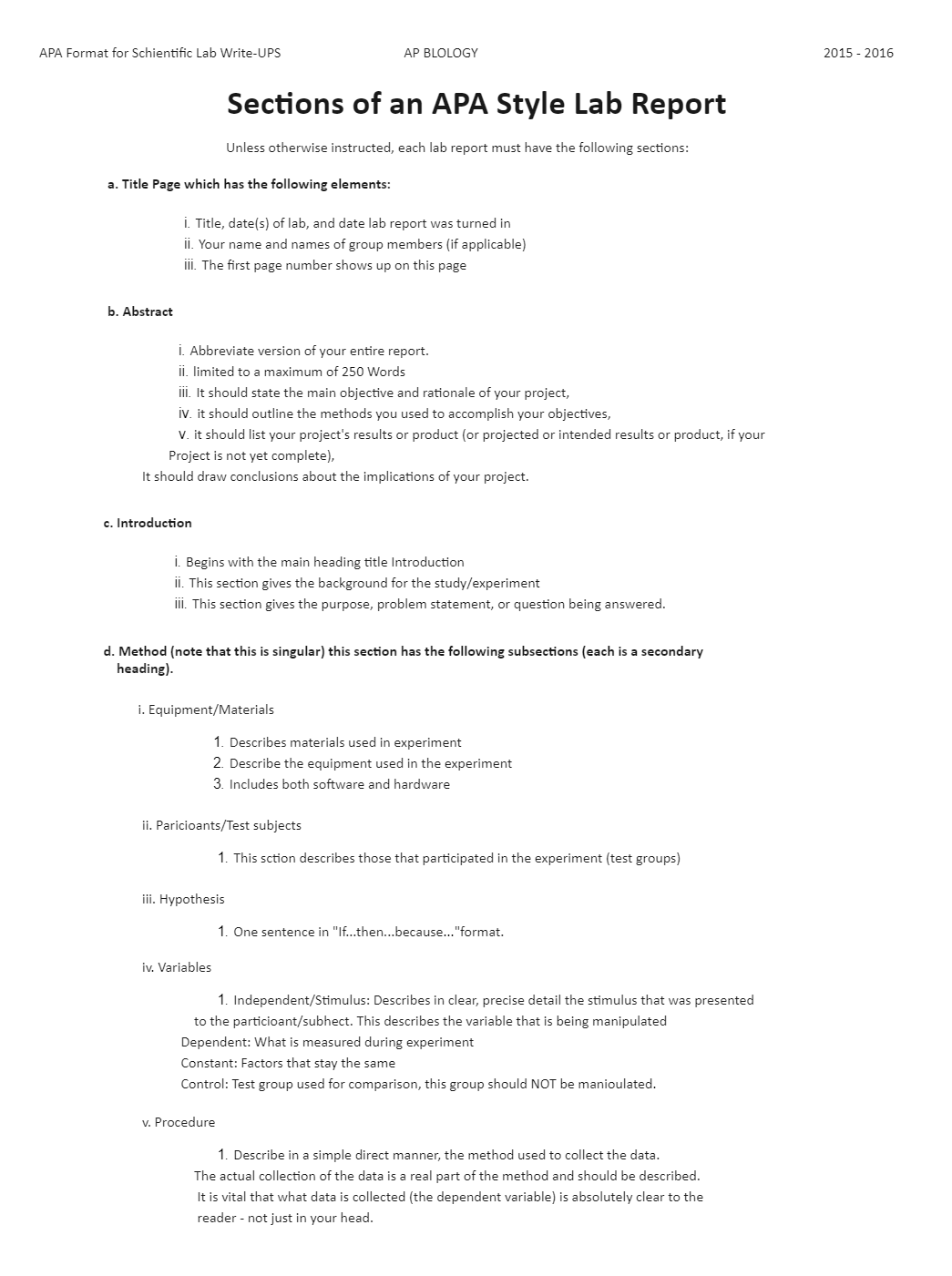 Apa Lab Report EdrawMax Template