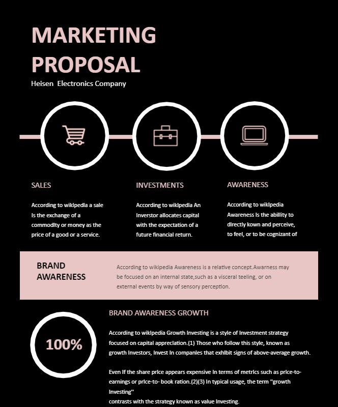 Marketing Proposal Template Example