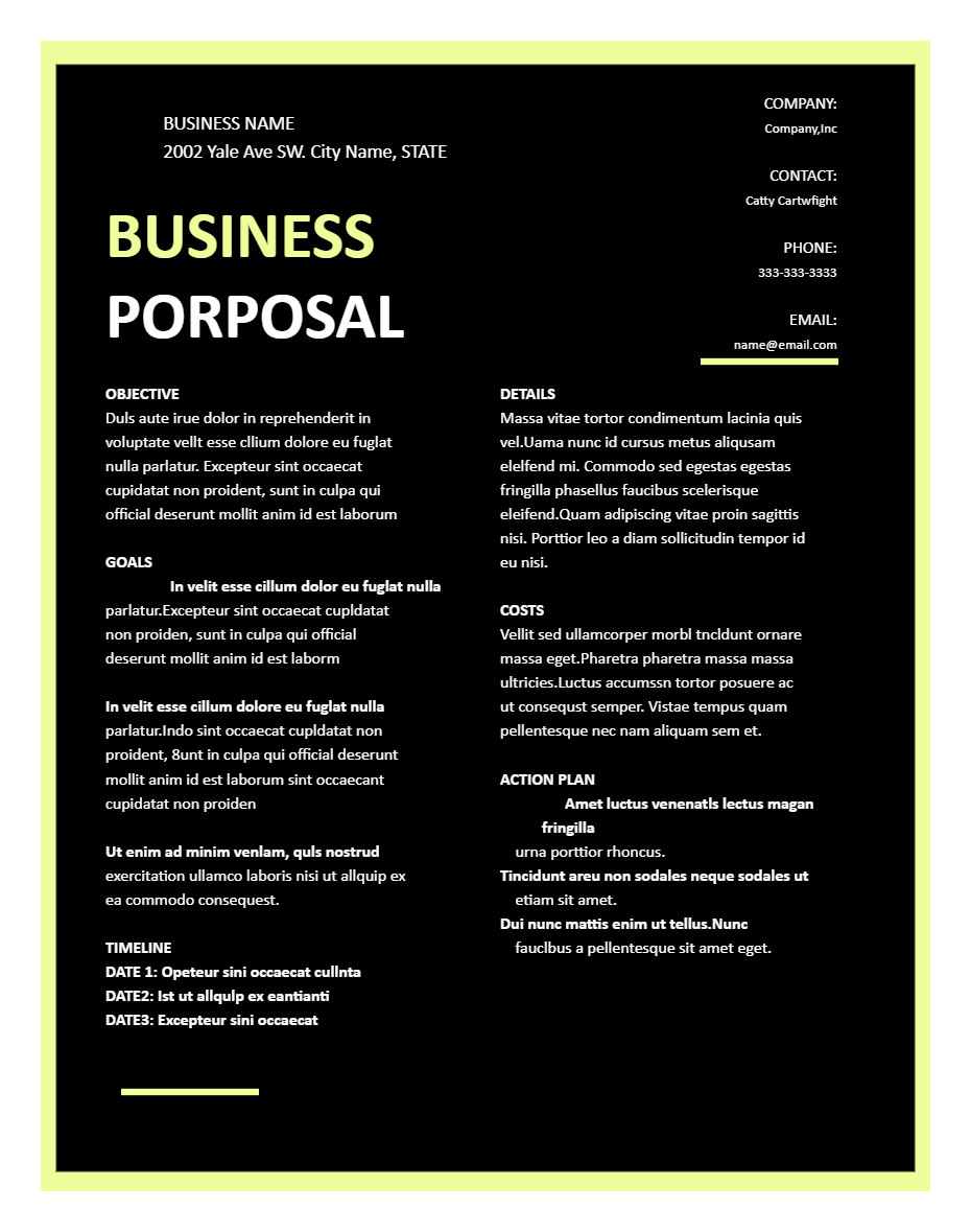 Campany Business Proposal