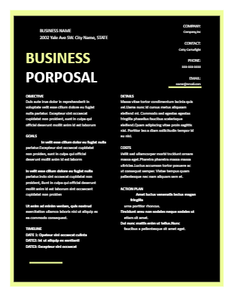 Campany Business Proposal