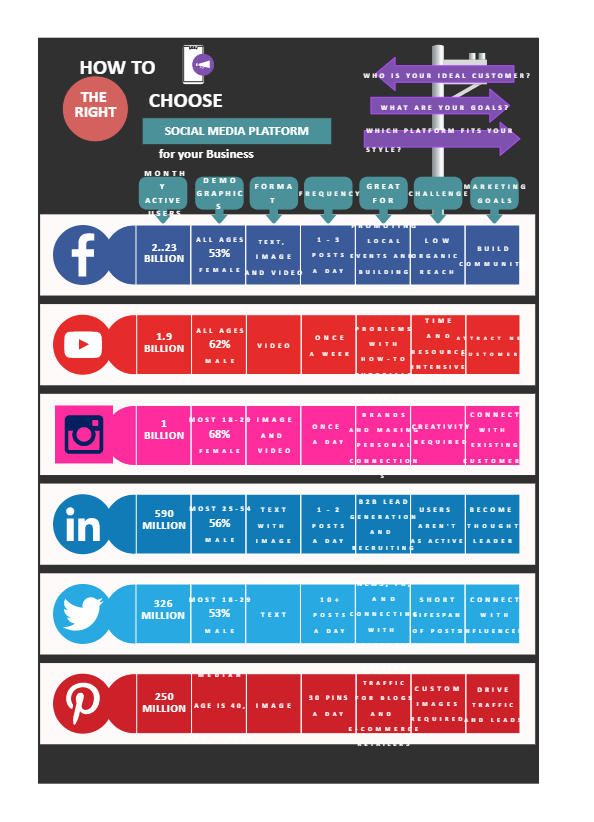 Social Media Comparison Infographic