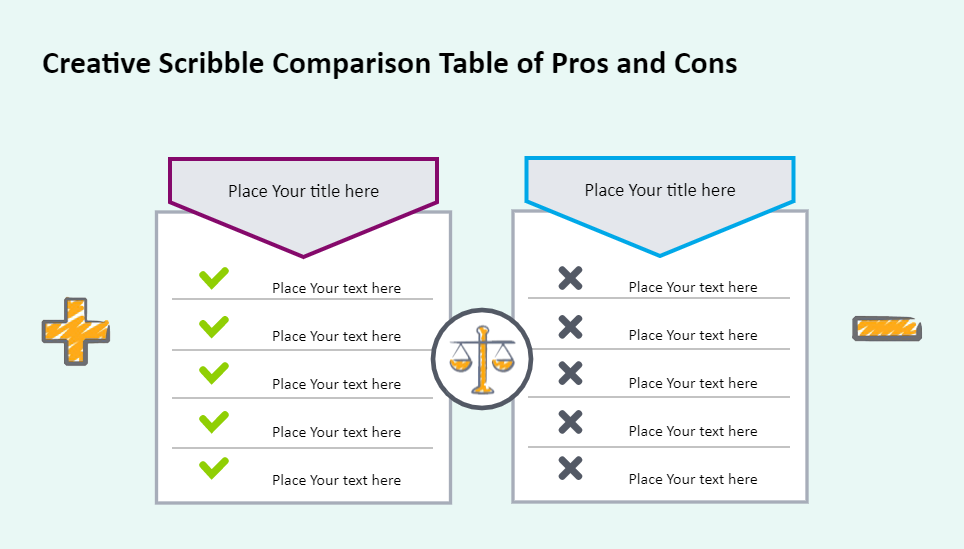 Creative Pros and Cons Template