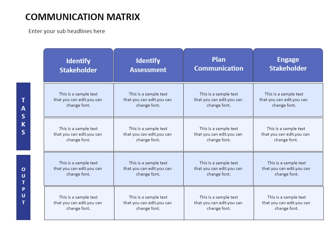 Communication Matrix EdrawMax Templates