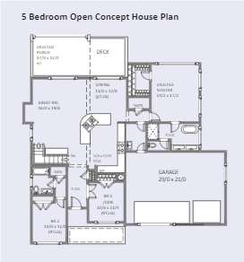 5 Bedroom Open Concept House Plan