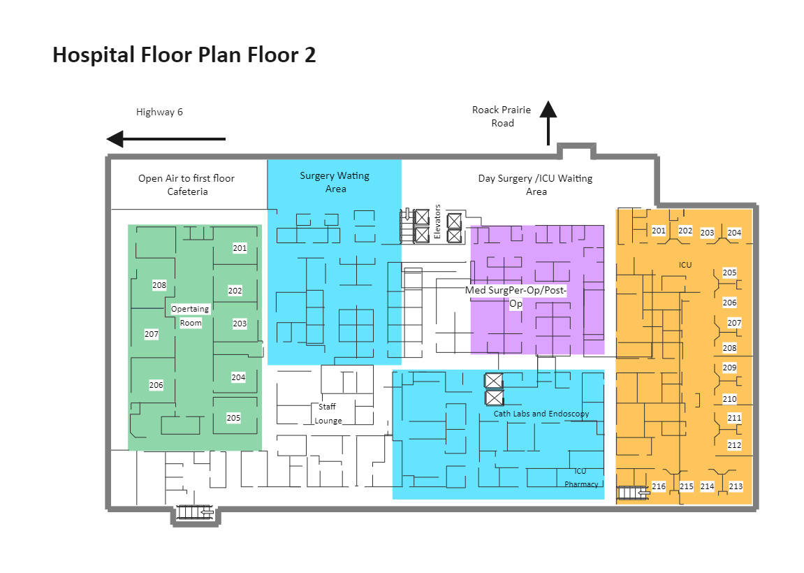 Hospital Second Floor Plan