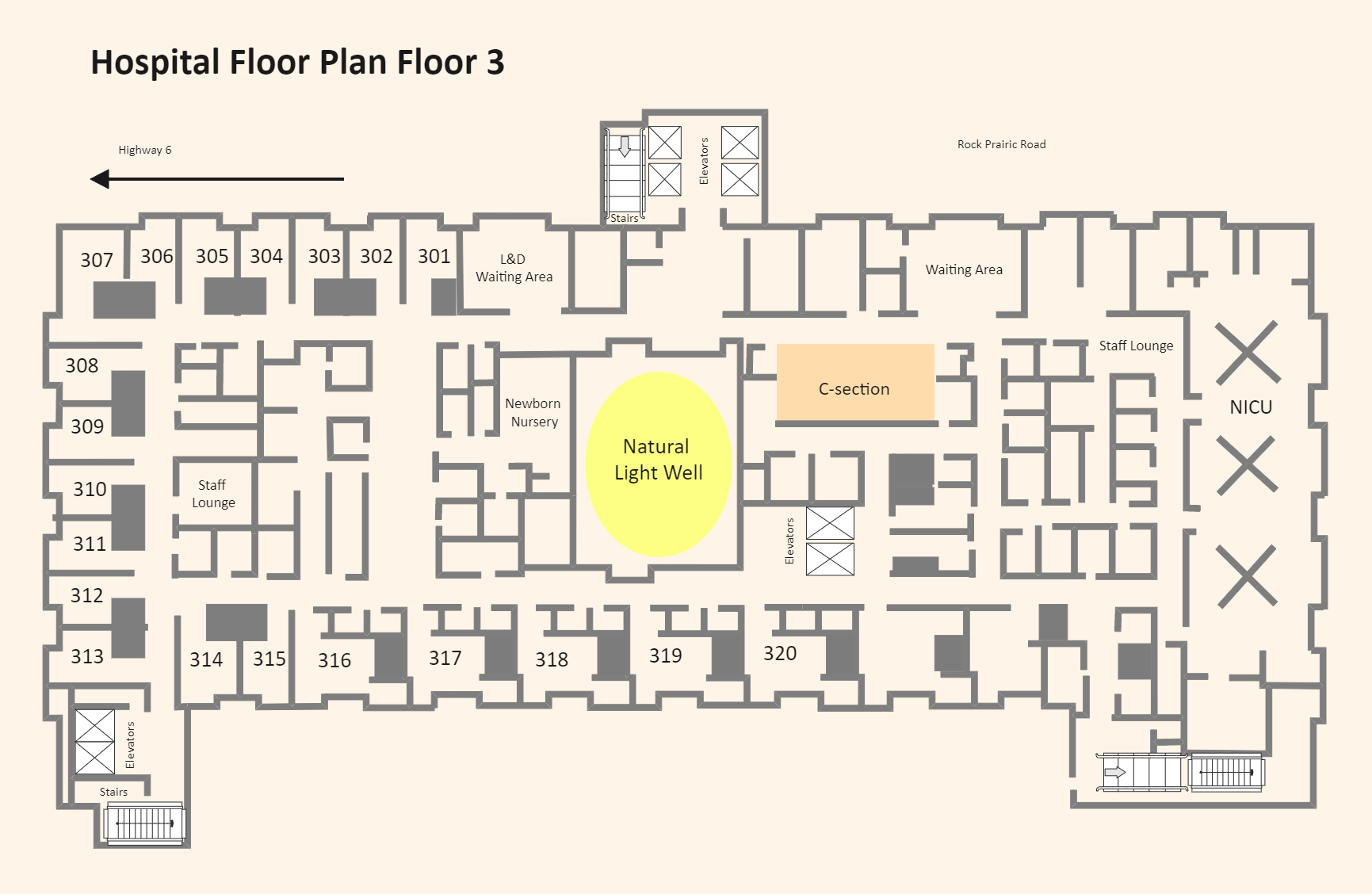 Hospital Third Floor Plan