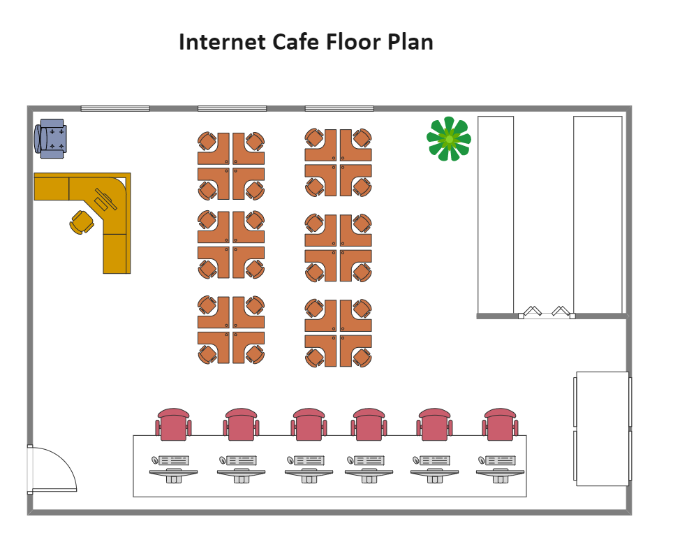 Internet Cafe Floor Plan