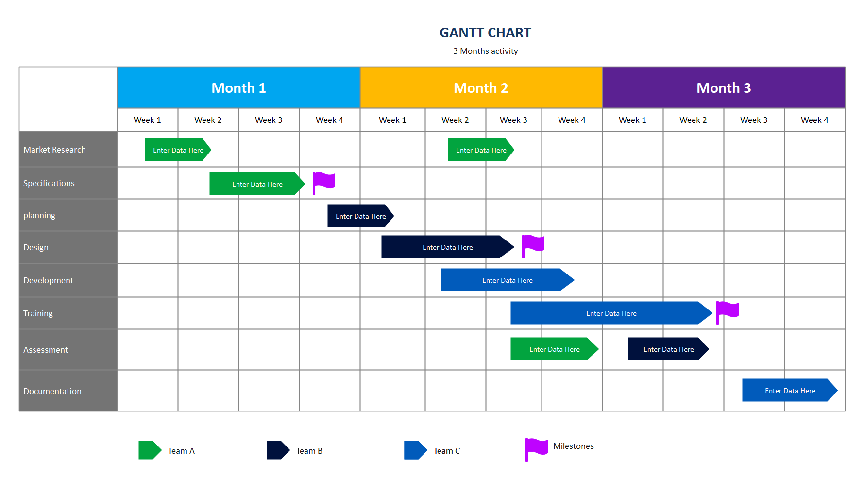 Gantt Chart Powerpoint Diagram