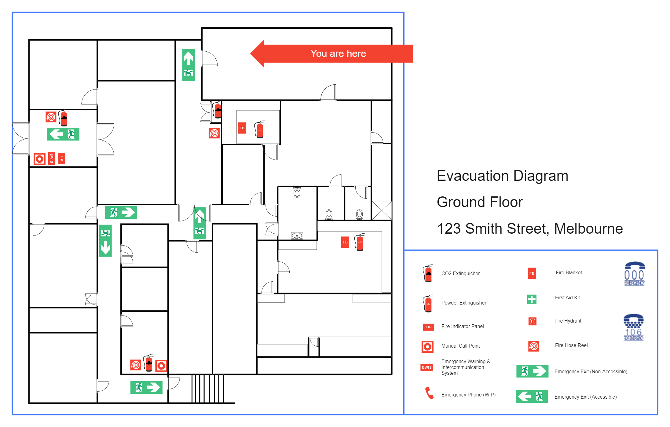 Evacuation Diagram for The Workplace