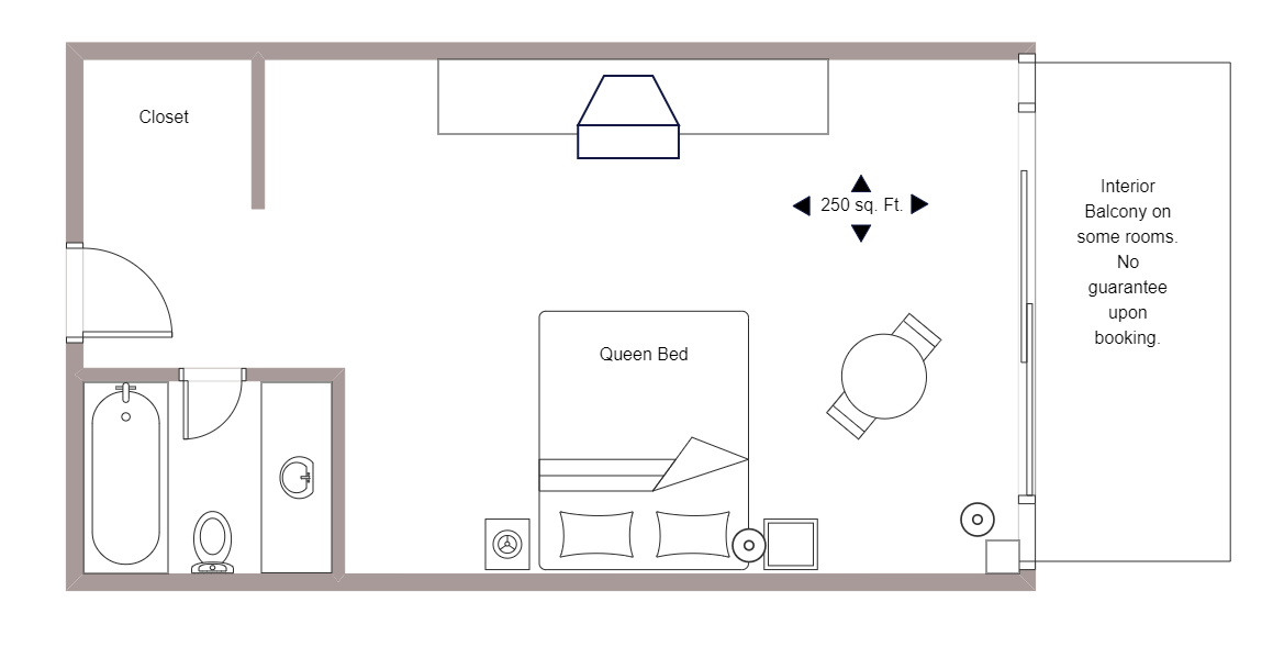 Hotel Room Floor Plan With Dimensions