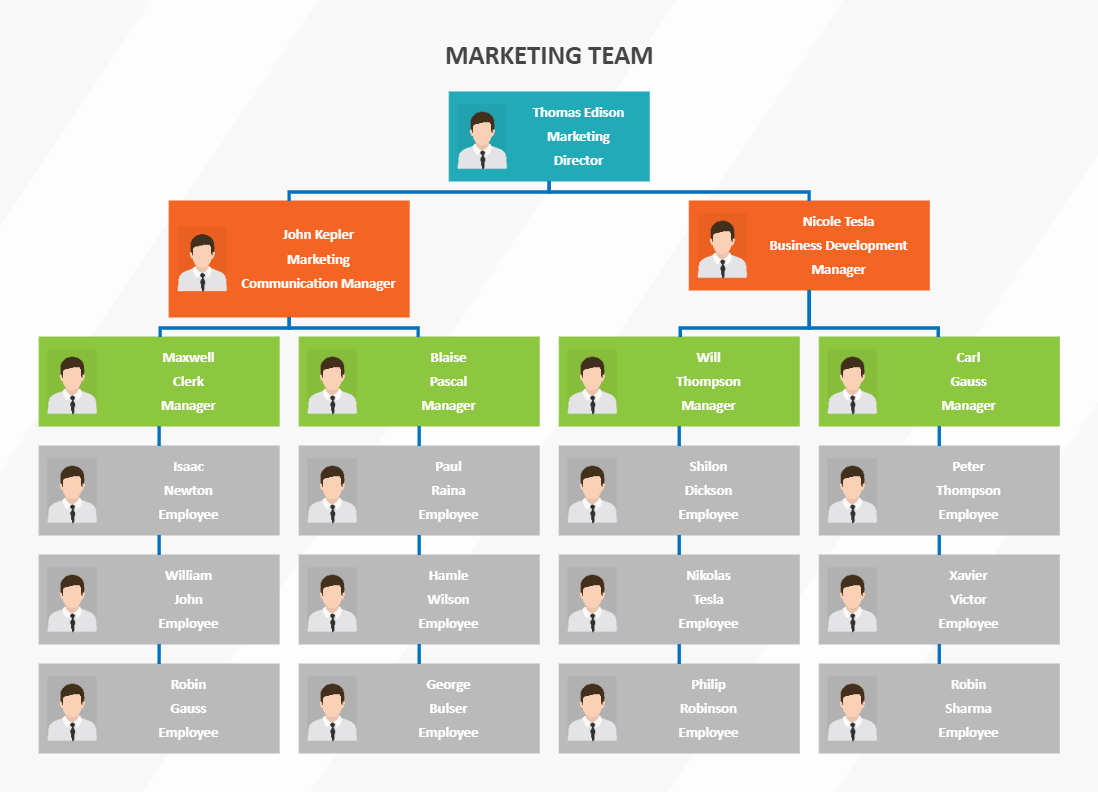 Digital Marketing Operations Org Chart | EdrawMax Template