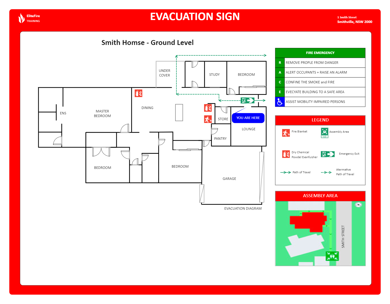 Emergency Evacuate Floor Plan