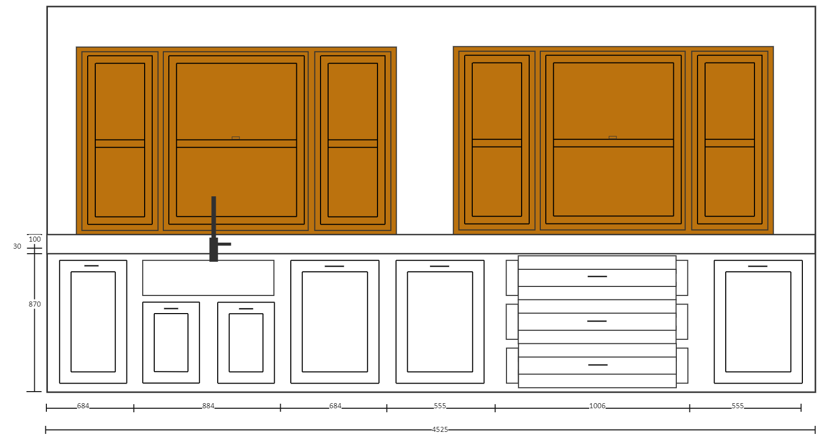 Cabinet Elevation Drawing