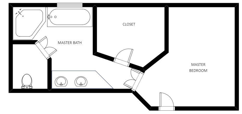 Master Bathroom Layout Example