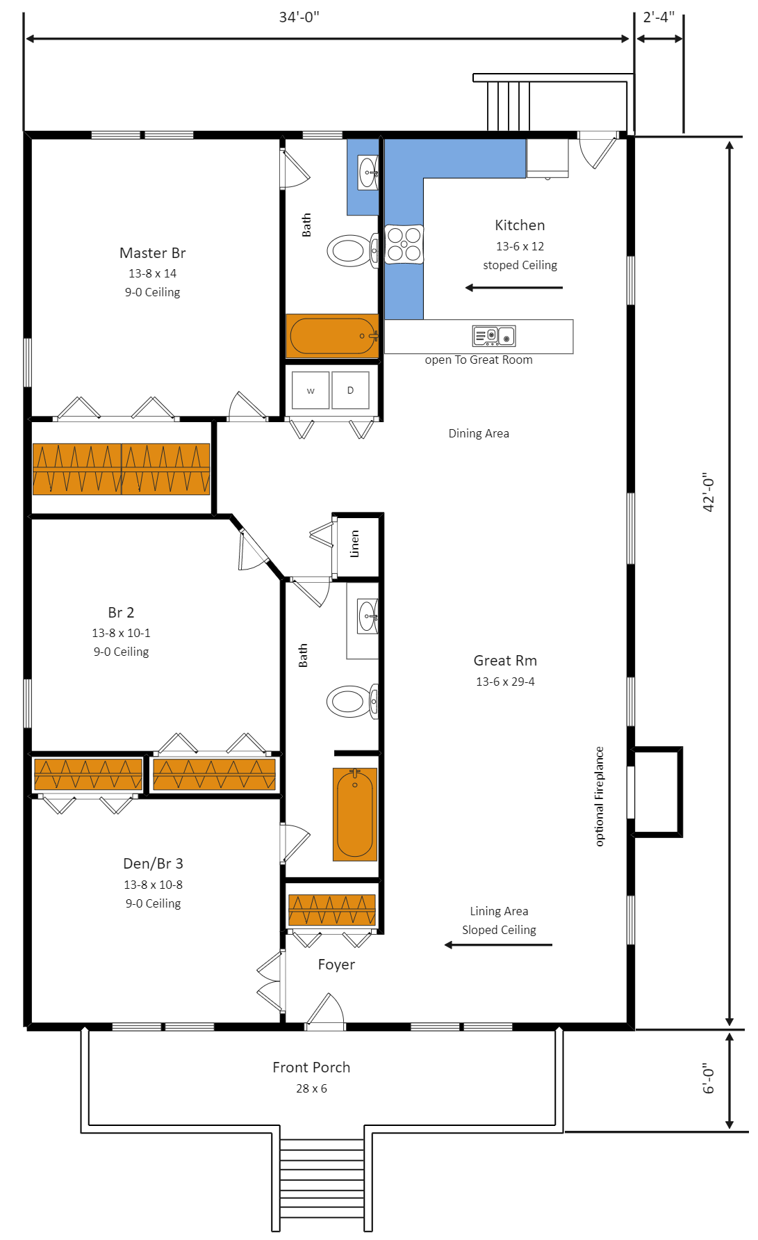Rectangle One Floor House Plan