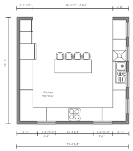 U-shaped Kitchen Layout