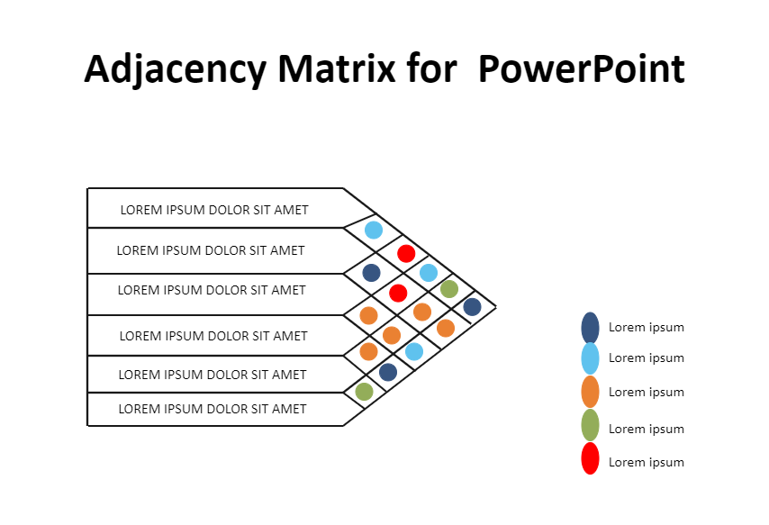 Adjacency Matrix Diagram PowerPoint