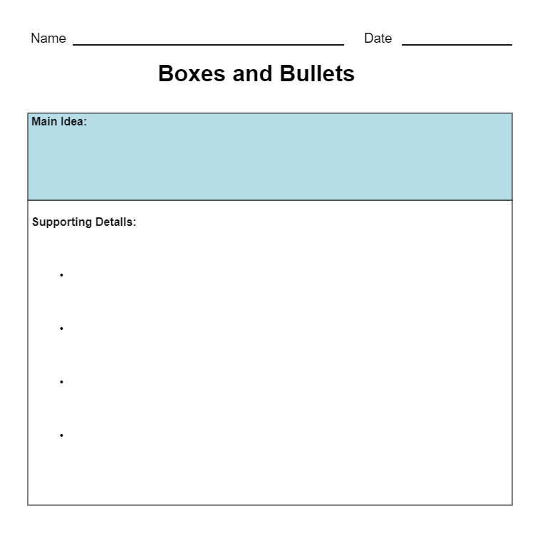 Boxes and Bullets Template