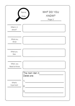 Graphic Organizer for Reading Comprehension