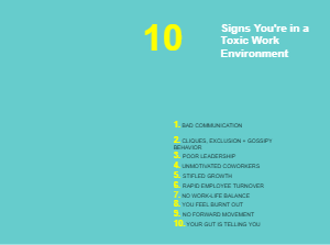 10 Signs of Toxic Work Environment Mind Map