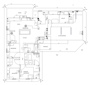 One Family House Electrical Plan Example