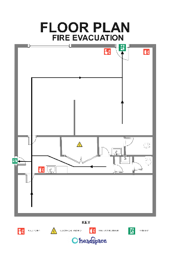 Fire Evacuation Floor Plan Template