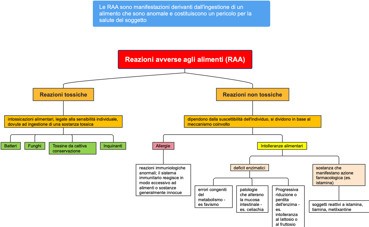 Reazioni Avverse agli Alimenti (RAA): Classificazione e Meccanismi Patologici